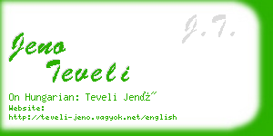 jeno teveli business card